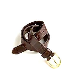 NWT J.Crew Classic belt in croc-embossed leather Brown XS